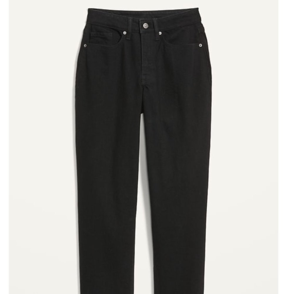 Curvy High-Waisted O.G. Straight Black Ankle Jeans for Women